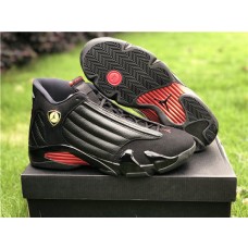 Nike Air Jordan 14 Retro Last Shot Men's Black/Varsity Red-Black Basketball Shoes 487471-003