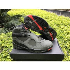 Nike Air Jordan 8 Retro TAKE FLIGHT Men's Sequoia / Black - Wolf Grey - Max Orange Basketball Shoes 305368-305